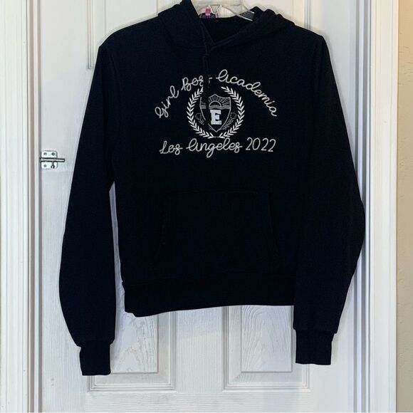 Edikted Girl Boss Academia Hoodie Black Size Medium - Picture 2 of 11